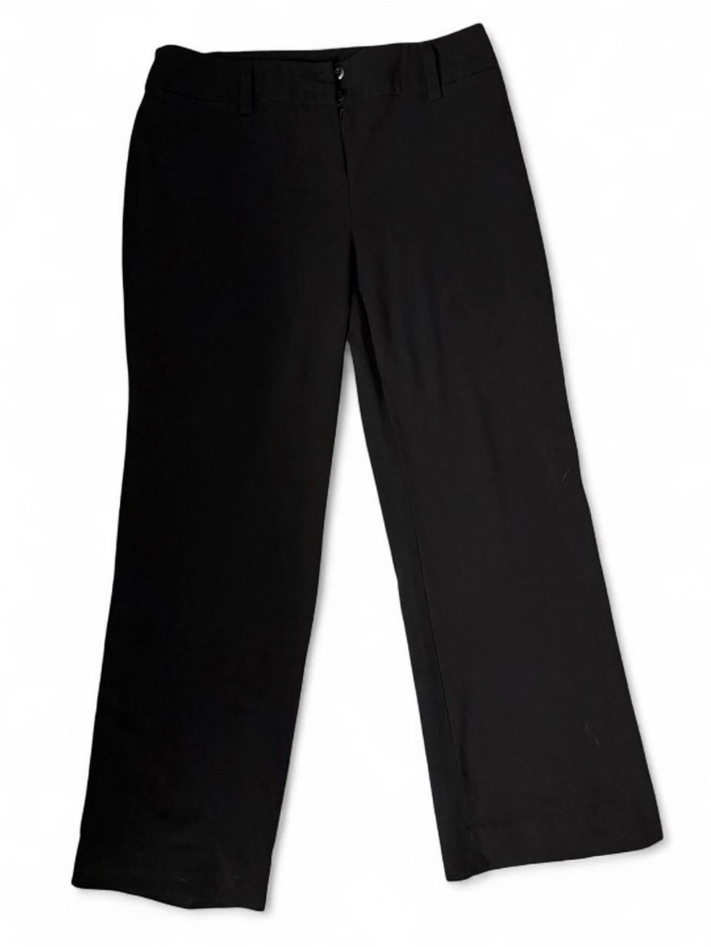AB Studio Black Straight-Leg Dress Trousers